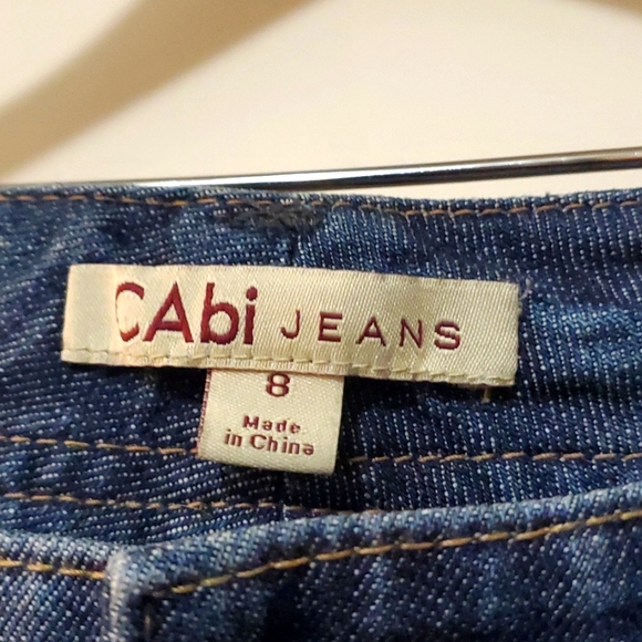 Cabi Jeans Medium Wash Straight Leg Mid Rise Denim Jeans Sz 8 - Picture 3 of 8